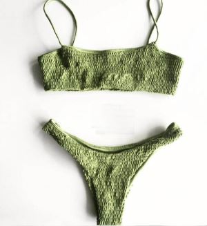 Bikini Push-up plisseeritud kolmnurga naiste ujumisriided